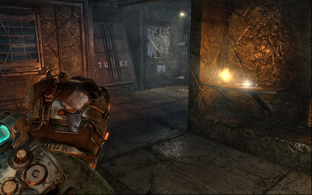 In the next room, after you use the cargo lift, on the shelf to the right - there is a workbench to the left - Chapter 9 | Secrets - Secrets - Dead Space 3 Game Guide