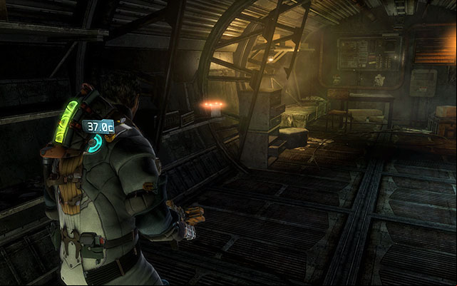 Inside the room adjacent to the enclosure, where you are scanned - Chapter 9 | Secrets - Secrets - Dead Space 3 Game Guide