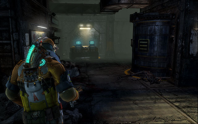 Go to the end of the corridor and ride the elevator up - Collect the munitions cache | Side missions: Armory - Side missions: Armory - Dead Space 3 Game Guide