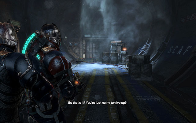 On crates, in a tunnel right before the corridor leading to the elevator - Chapter 11 - p. 2 | Secrets - Secrets - Dead Space 3 Game Guide