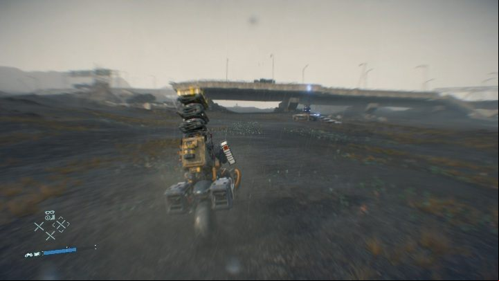 Start by putting cheesy pizza on your back and jump on your motorcycle - Chapter 4 - Unger | Death Stranding Walkthrough - Main story - Death Stranding Guide