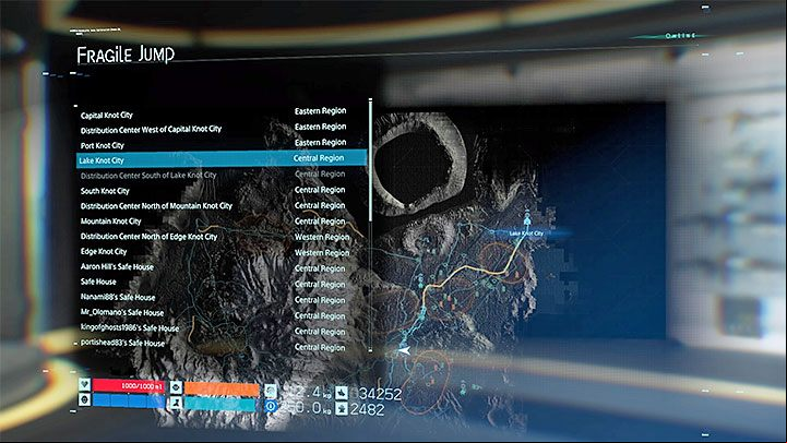 The actual gameplay takes place in the central region of the world map - Does Death Stranding have a large in-game world? - World - Death Stranding Guide