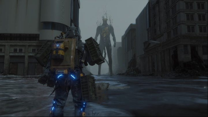 The enemy is giant and very tall - The giant | Death Stranding Boss - Bosses - Death Stranding Guide