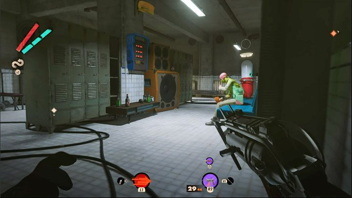 You'll get to the locker room - Deathloop: Afternoon Delight - walkthrough - Visionary Leads - Deathloop Guide