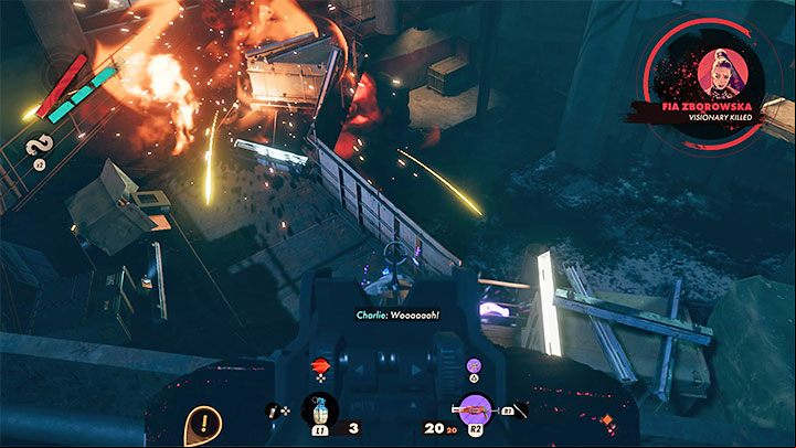 If you don't mind aggressive solutions, you can attack the Visionaries from the higher ledge, getting into direct combat - Deathloop: Afternoon Delight - walkthrough - Visionary Leads - Deathloop Guide