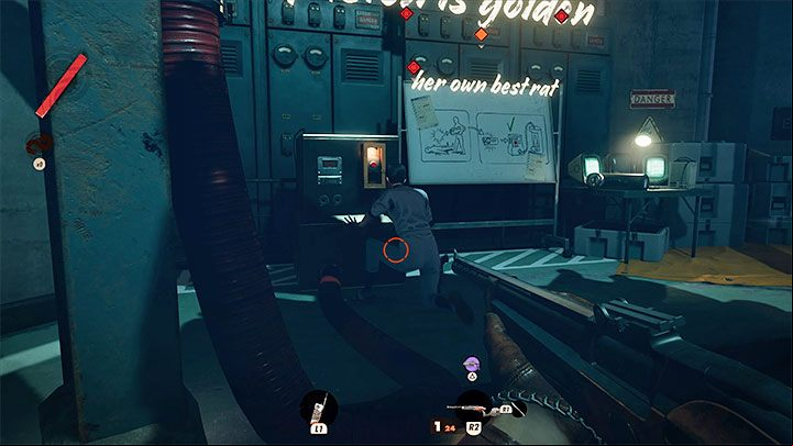 Return to fighing Wenjie copies from the lab - Deathloop: Ubiquity - walkthrough - The clues of the arsenal - Deathloop Guide