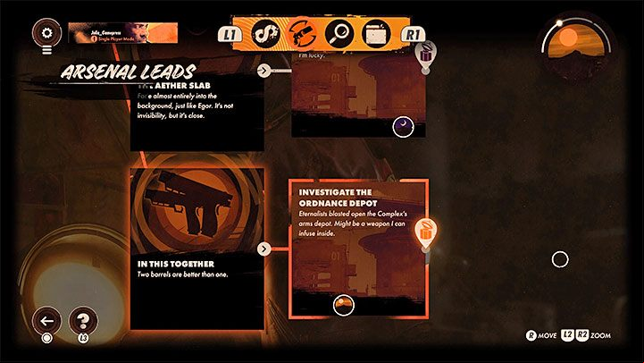 This lead should appear in your journal at some point during the campaign - Deathloop: In This Together - walkthrough - The clues of the arsenal - Deathloop Guide