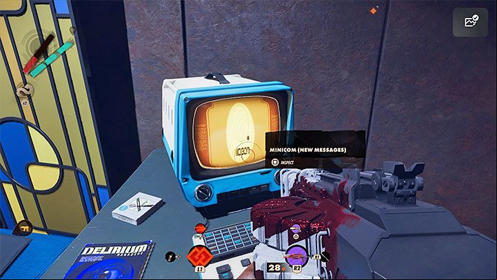 To complete the described lead, you need to find a minicom in the hangar where Harriet was - Deathloop: Chaos Theory - walkthrough - Visionary Leads - Deathloop Guide