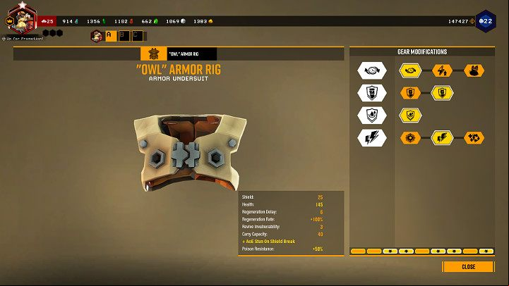 Thanks to a few modifications you can make Armor Rig even better - Deep Rock Galactic: Armor Rig - properties, modifications - Basics - Deep Rock Galactic Guide