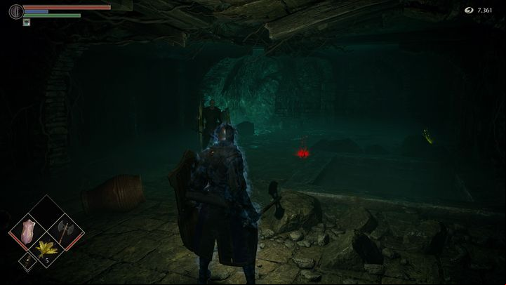 Before you go to the door you just opened, though, go inside the room - Demons Souls Remake: The Ritual Path (4-2) - walkthrough - Temple of Storms (Region 4) - Demons Souls Remake Guide