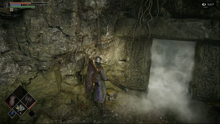 After defeating more enemies, go ahead, and then go through the fog - Demons Souls Remake: The Ritual Path (4-2) - walkthrough - Temple of Storms (Region 4) - Demons Souls Remake Guide