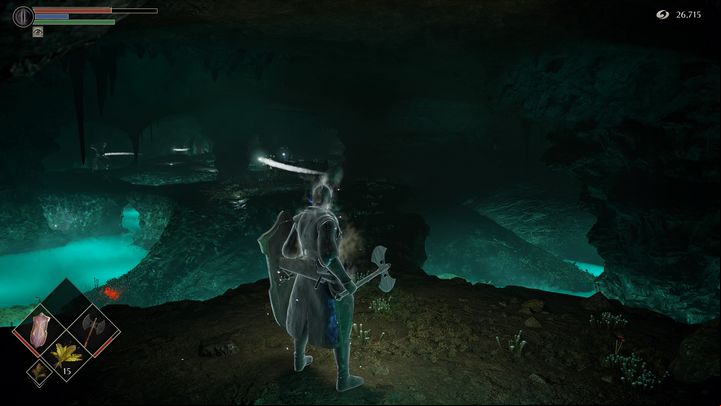Then go down, you will find yourself in a location full of water, snails and white spheres - Demons Souls Remake: The Ritual Path (4-2) - walkthrough - Temple of Storms (Region 4) - Demons Souls Remake Guide