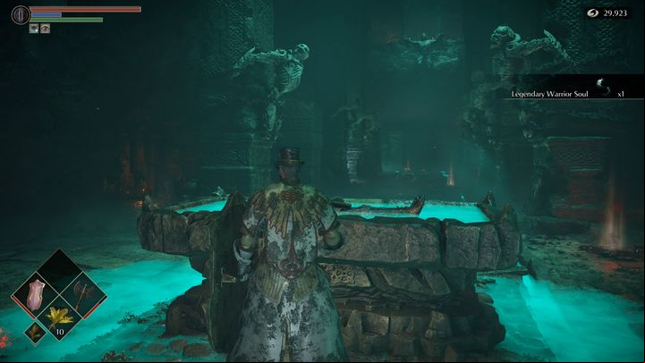 At the very end, you will see the fog that will lead you to the boss fight arena - Demons Souls Remake: The Ritual Path (4-2) - walkthrough - Temple of Storms (Region 4) - Demons Souls Remake Guide