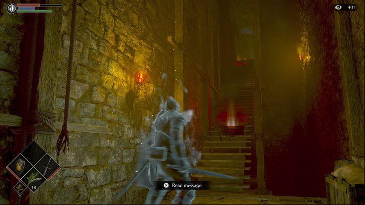 Run up the stairs because there is another opponent throwing bombs in your direction - Demons Souls Remake: Gates Of Boletaria (1-1) - walkthrough - Boletarian Palace (Region 1) - Demons Souls Remake Guide