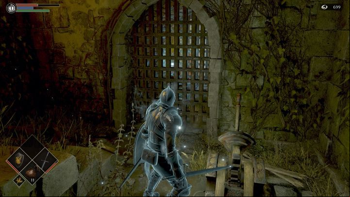 At the very bottom, after defeating opponents, approach the lever and interact with it - Demons Souls Remake: Gates Of Boletaria (1-1) - walkthrough - Boletarian Palace (Region 1) - Demons Souls Remake Guide