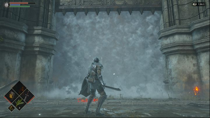 Now you have no choice but to enter the palace through the fog and fight with the boss of the location, called Phalanx - Demons Souls Remake: Gates Of Boletaria (1-1) - walkthrough - Boletarian Palace (Region 1) - Demons Souls Remake Guide