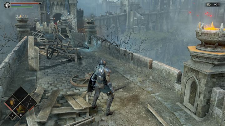 Go ahead until you reach the walls of the Boletarian Palace - Demons Souls Remake: The Lords Path (1-2) - solution, walkthrough - Boletarian Palace (Region 1) - Demons Souls Remake Guide