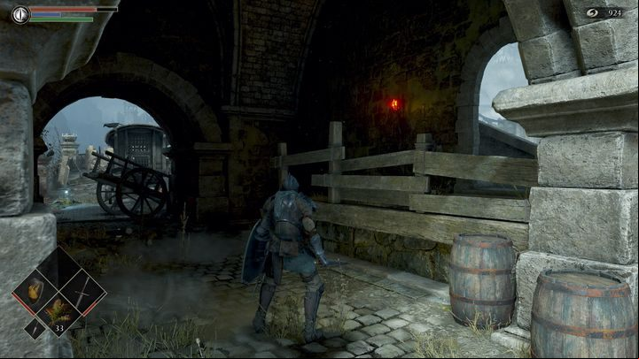 In the tower, first go to the right, and then take the stairs up and down - Demons Souls Remake: The Lords Path (1-2) - solution, walkthrough - Boletarian Palace (Region 1) - Demons Souls Remake Guide