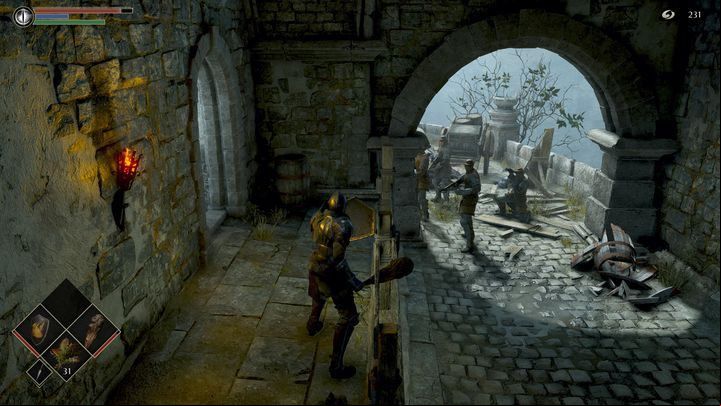 Going down, you will encounter several opponents - Demons Souls Remake: The Lords Path (1-2) - solution, walkthrough - Boletarian Palace (Region 1) - Demons Souls Remake Guide