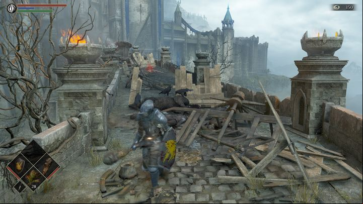 The road leads to the palace, however, the red dragon will attack again - Demons Souls Remake: The Lords Path (1-2) - solution, walkthrough - Boletarian Palace (Region 1) - Demons Souls Remake Guide