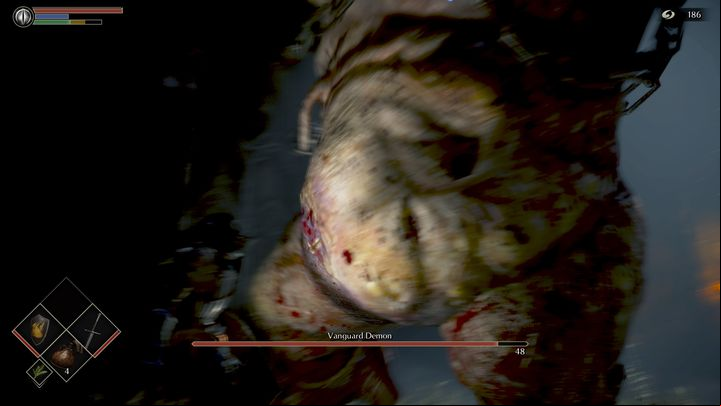 However, this does not mean that we are safe when we are near the boss and don't have to dodge - Demons Souls remake: Vanguard Demon - boss how to defeat? - Demons Souls Remake: Bosses - Demons Souls Remake Guide