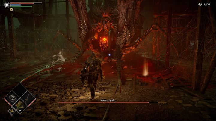 Attack primarily the front of the spider - Demons Souls Remake: Armour Spider - boss, how to defeat? - Demons Souls Remake: Bosses - Demons Souls Remake Guide