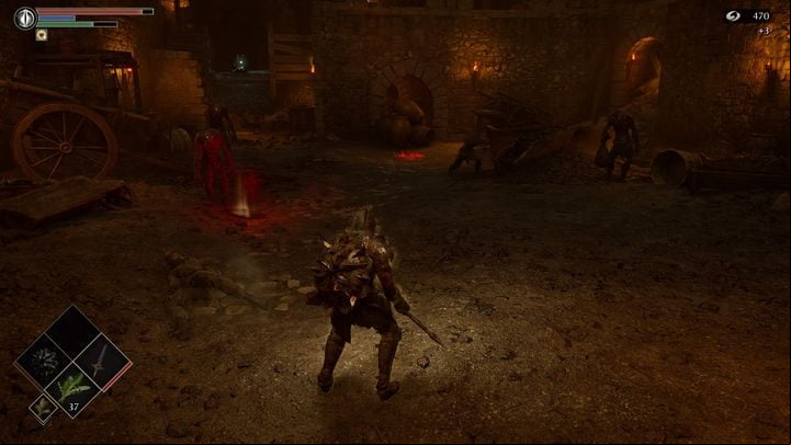 In the next room, you will encounter a group of creatures that you encounter in the room before - Demons Souls Remake: Smithing Grounds(2-1) - walkthrough - Tunnel of the Stone Fang (Region 2) - Demons Souls Remake Guide