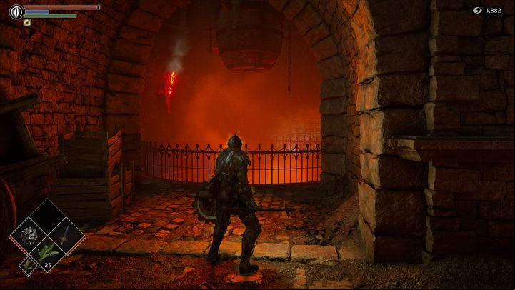 Going forward, on the right side you will see a huge pot - Demons Souls Remake: Smithing Grounds(2-1) - walkthrough - Tunnel of the Stone Fang (Region 2) - Demons Souls Remake Guide