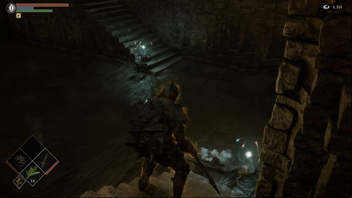 Go to the location with lava - Demons Souls Remake: Smithing Grounds(2-1) - walkthrough - Tunnel of the Stone Fang (Region 2) - Demons Souls Remake Guide