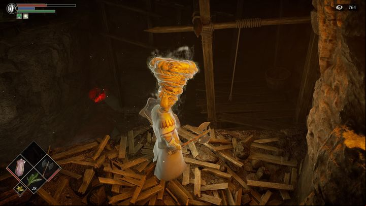 Then you have to destroy the wagons once you are at the end of the tunnel - Demons Souls Remake: The Tunnel City (2-2) - walkthrough - Tunnel of the Stone Fang (Region 2) - Demons Souls Remake Guide