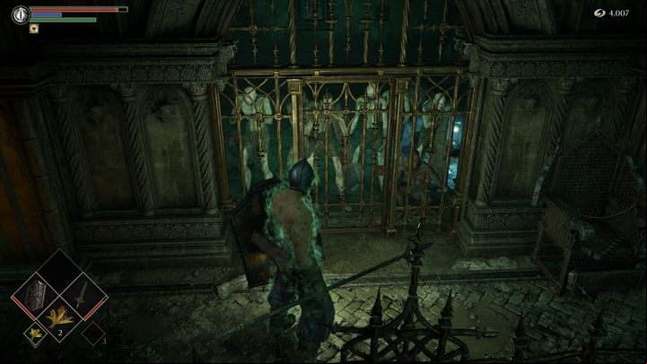 Going further, on the left side you will see another cell, which contains a very large number of enemies - Demons Souls Remake: Prison of Hope (3-1) - walkthrough - Tower of Latria (Region 3) - Demons Souls Remake Guide