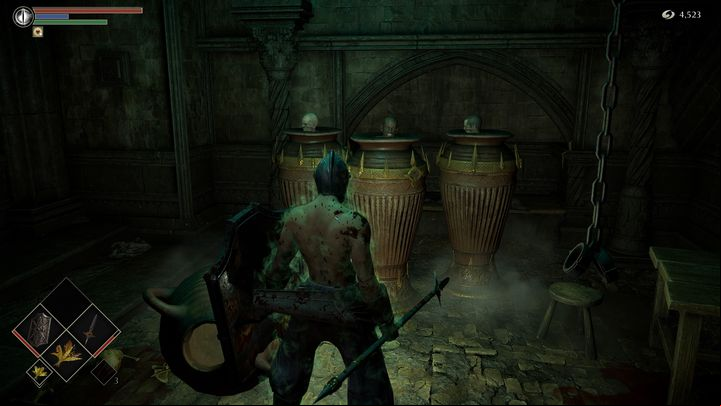 Inside there are also three enemies who are hidden in large jugs - Demons Souls Remake: Prison of Hope (3-1) - walkthrough - Tower of Latria (Region 3) - Demons Souls Remake Guide