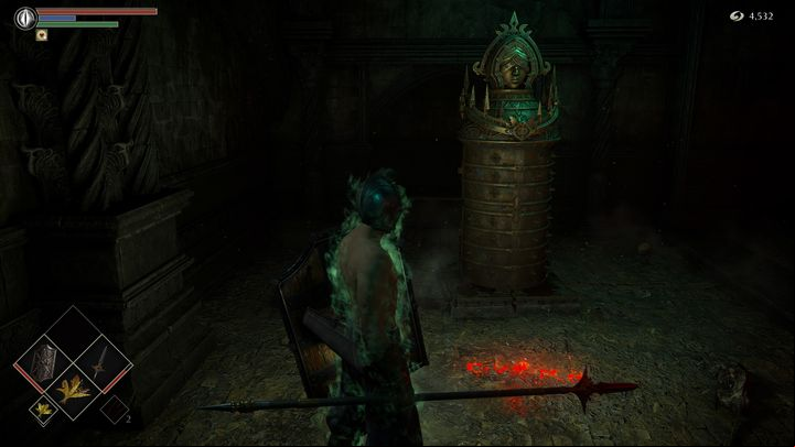 In the same room there is another iron maiden, but this time it is a trap - there's an enemy inside who will attack you when you release him - Demons Souls Remake: Prison of Hope (3-1) - walkthrough - Tower of Latria (Region 3) - Demons Souls Remake Guide