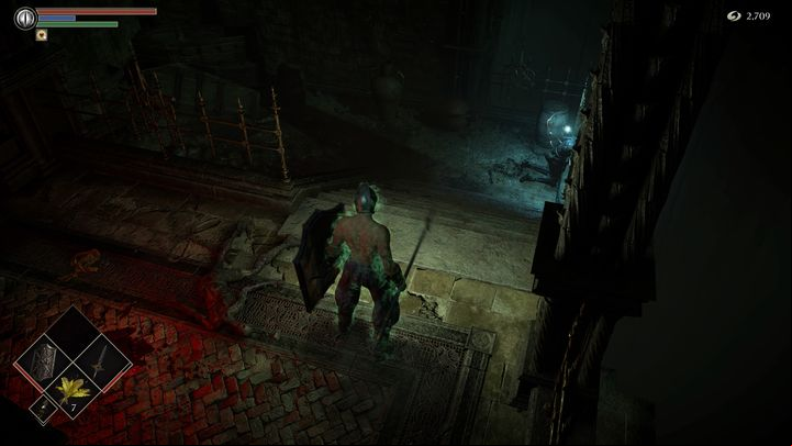 As you go through the hidden path, go down and pick up the object, and then go the other way - Demons Souls Remake: Prison of Hope (3-1) - walkthrough - Tower of Latria (Region 3) - Demons Souls Remake Guide