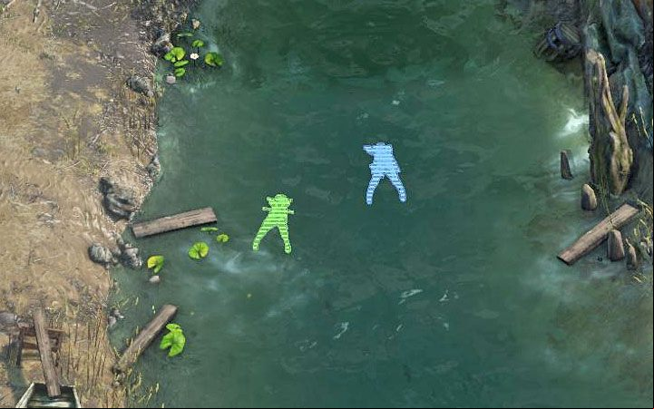 Yes, but only two characters can swim - Cooper and Isabelle - Desperados 3 Guide