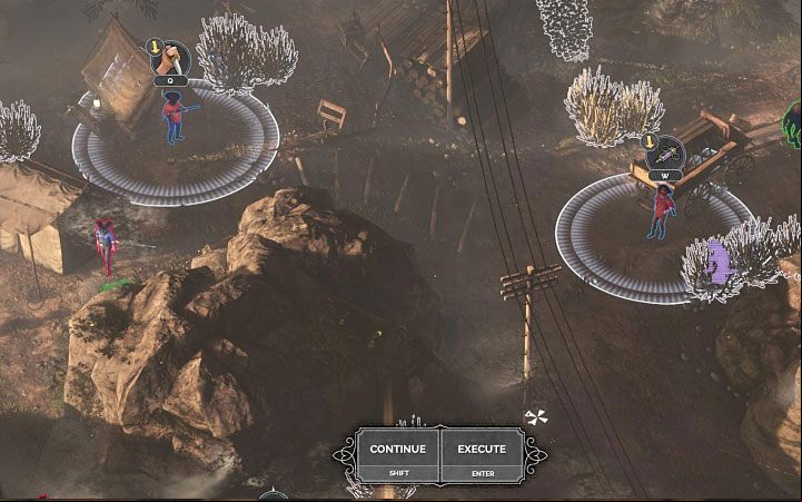Lets remind that the Showdown Mode in Desperados III allows you to plan and setup an action (like throwing a knife) of a particular hero and activate it by pressing one key - Desperados 3: Beginners Guide & Tips - Basics - Desperados 3 Guide