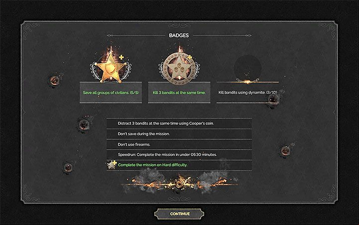 The reason why challenges related to a given mission are invisible is very simple - the game reveals challenges only after you have completed a given mission for the first time - Desperados 3: Challenges (Badges) list - why cant I see? - FAQ - Desperados 3 Guide