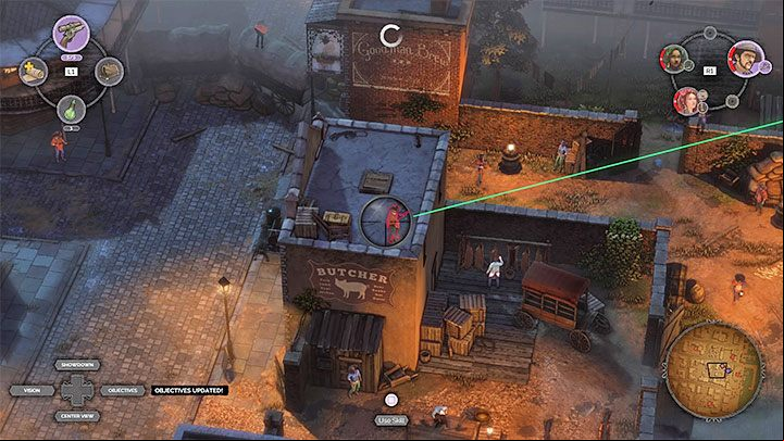In the first alley (M10,9), the appearance of a guard dog will pose a large threat - Desperados 3: Reach the office in the warehouse zone - mission 10, walkthrough - Mission 10 - Back Alley Jazz - Desperados 3 Guide