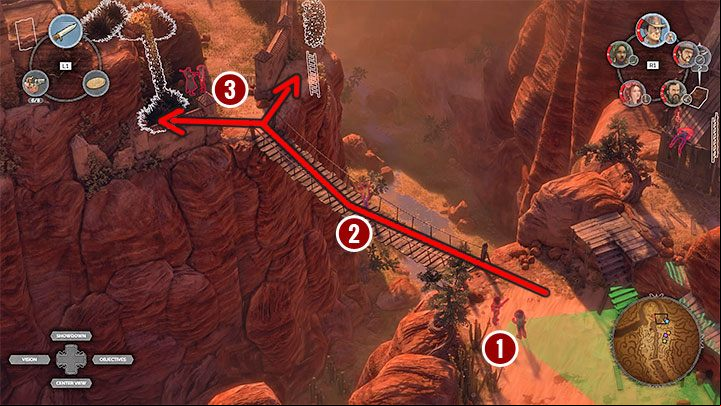 ing through the right side of the map will lead you to the right path leading to the cemetery (M16,18) - Desperados 3: Reach the cemetery gate - mission 16, walkthrough - Mission 16 - The Old and The New - Desperados 3 Guide