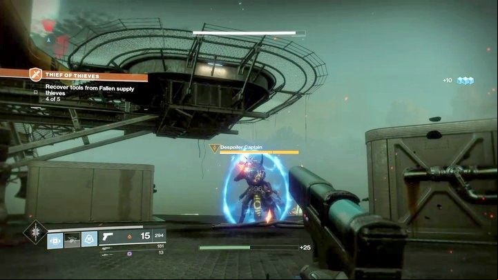 Blue Arc shield of mini-boss - Destiny 2: Enemy shields - combat - Combat - Destiny 2 Game Guide