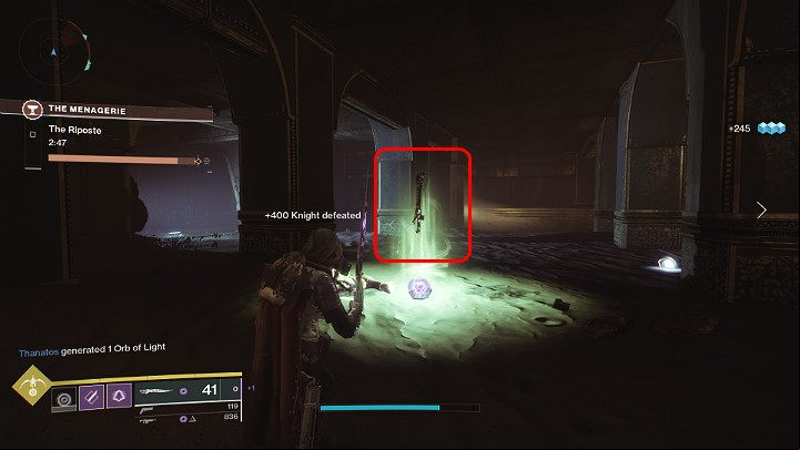 Look for knights called Tamed Knight because you have to eliminate them to get their sword - Destiny 2: The Menagerie - game mode - Game modes - Destiny 2 Game Guide