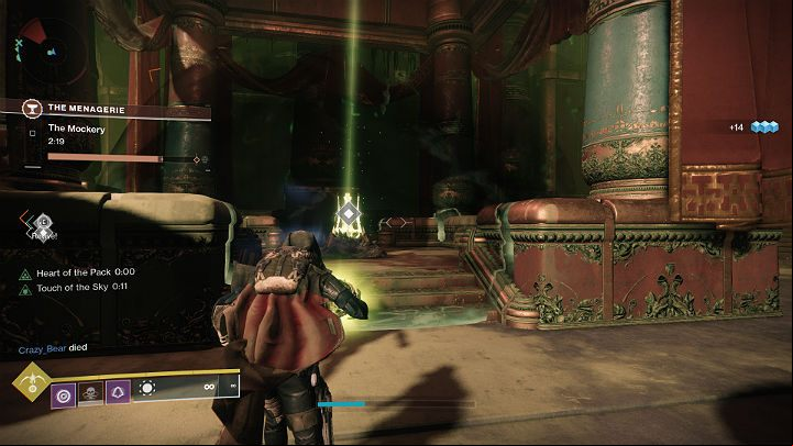 There are 3 different altars in The Mockery stage - one on the right side of the arena, the other in the middle and the last on the left side of the arena - Destiny 2: The Menagerie - game mode - Game modes - Destiny 2 Game Guide