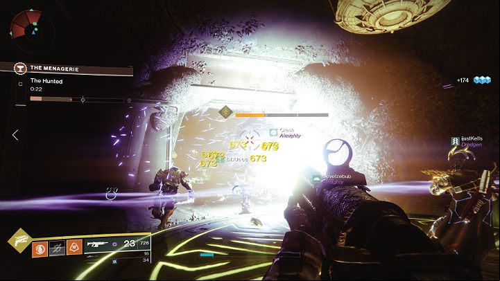 Dozens of minor opponents will arrive in waves at the captured points, and some of them blow up when they make with the target, so you have to eliminate them from distance - Destiny 2: The Menagerie - game mode - Game modes - Destiny 2 Game Guide