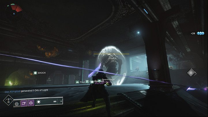 When you pick up the Relic off the ground, turn towards the boss and throw the sphere at him in the same way as if you were firing a gun (LMB by default in case of the PC version) - Destiny 2: The Menagerie - game mode - Game modes - Destiny 2 Game Guide