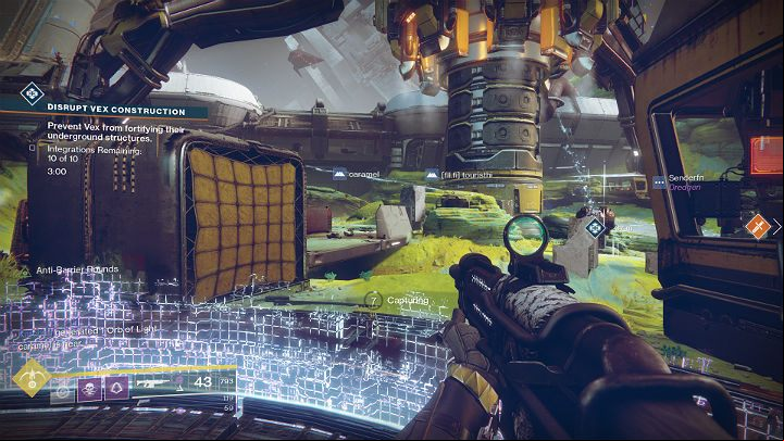 To find a platform to capture, look for the shiny lines coming out of the Vex device and walk along them to get to the proper spot. - Destiny 2: Heroic Public Events - Markers and activities - Destiny 2 Game Guide