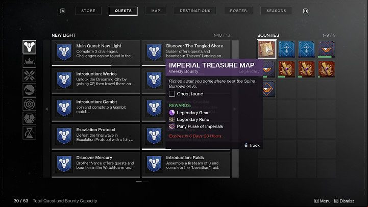 Treasures are marked on the map of a particular planet with a distinctive icon in the shape of a white circle with a cross - Destiny 2: Imperial Treasure Map - Markers and activities - Destiny 2 Game Guide