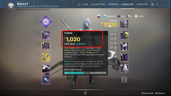 If you are a new player and you are just starting your adventure with Destiny 2 you will start with a Gear Score of 750 - Destiny 2: Character - how to level up quickly and gain power? - Levels and character development - Destiny 2 Game Guide