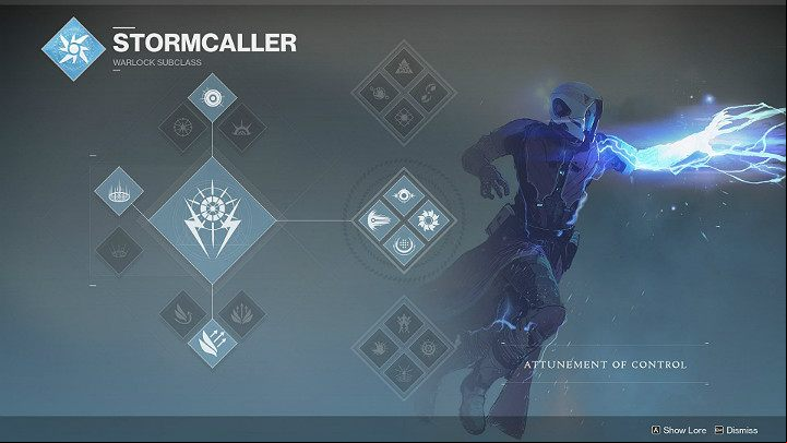 By selecting Stormcaller subclass of the Wizard class, you will have access to three different ive skill sets: Attunement of Ions, Attunement of the Elements, Attunement of Control - Destiny 2: Warlock - character classes - Character classes - Destiny 2 Game Guide