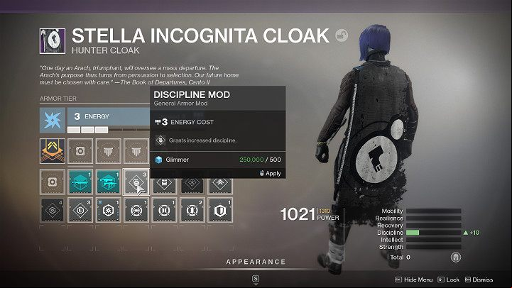 Over time you will get a lot of modifications - it is not worth dismantling them as you can get just Glimmer for selling them and they may still be useful - Destiny 2: Modifications - list, how to obtain? - Equipment - Destiny 2 Game Guide