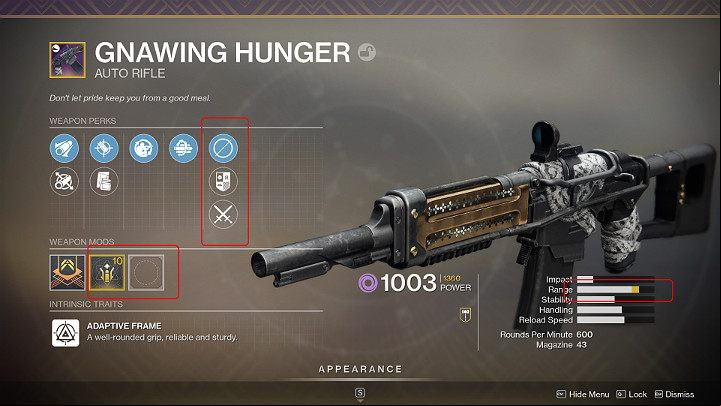 In addition to the stat tracker, each Masterwork weapon gets a bonus to one of the random properties - in the image above, you can notice that when you raise the Auto Rifle to Masterwork, you get a range bonus - Destiny 2: Masterwork Weapons - Equipment - Destiny 2 Game Guide